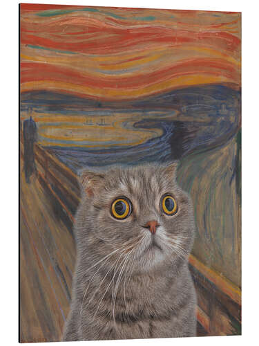 Tableau en aluminium The Scream - Cat I