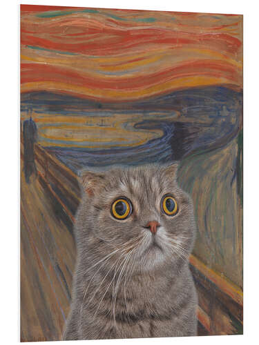 Foam board print The Scream - Cat I