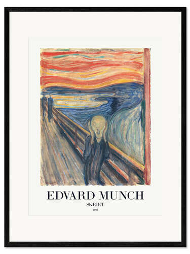 Kunsttryk i ramme The Scream, 1893