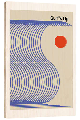 Hout print Surf's Up