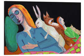 Magnettafel Fünf in einem Bett