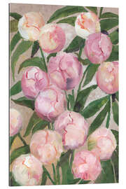 Tableau en plexi-alu Painterly Peonies