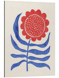 Magnettafel Eine einzelne rote Blume