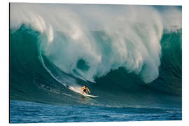 Aluminium print Surfer in a Wave