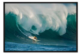 Gerahmter Kunstdruck Surfer in der Welle