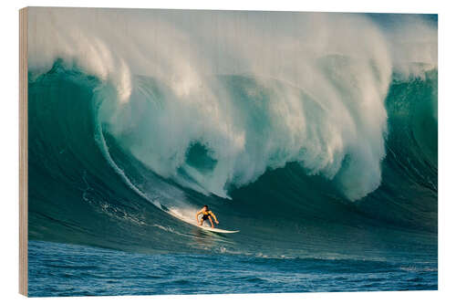 Quadro de madeira Surfer in a Wave