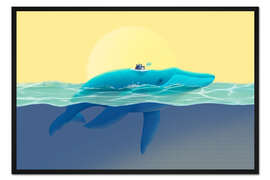 Gerahmter Kunstdruck Die Reise des Wals und seiner Freunde