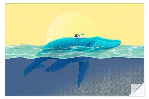 Sticker mural The Journey of the Whale and his Friends