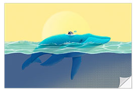 Vinilo para la pared The Journey of the Whale and his Friends