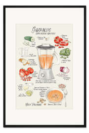 Gerahmter Kunstdruck Gazpacho Rezept (spanisch)