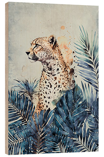 Quadro de madeira Cheetah Garden