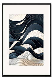 Gerahmter Kunstdruck Minimal Waves