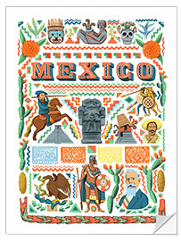 Selvklebende plakat Mexican History