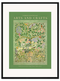 Gerahmter Kunstdruck Arts and Crafts - Adam und Eva Design II