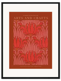 Gerahmter Kunstdruck Arts and Crafts - Tapete Design II