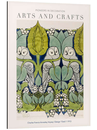 Aluminium print Arts and Crafts - Owls I