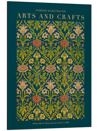 Magnettafel Arts and Crafts - Rose and Lily Curtain II