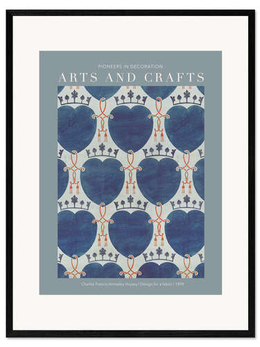 Ingelijste kunstdruk Arts and Crafts - Design for a Fabric II