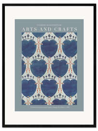 Ingelijste kunstdruk Arts and Crafts - Design for a Fabric II