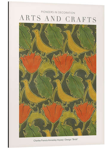 Aluminium print Arts and Crafts - The Voysey Birds I