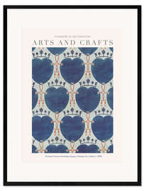 Ingelijste kunstdruk Arts and Crafts - Design for a Fabric I