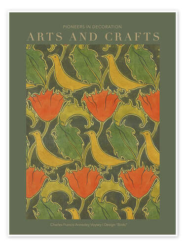 Poster Arts and Crafts - The Voysey Birds II