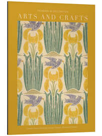 Magnettafel Arts and Crafts - Vögel und Blumen Design II