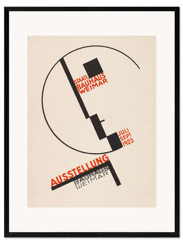 Impression artistique encadrée Exhibition Bauhaus Weimar, Postcard, 1923