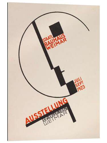 Tableau en plexi-alu Exhibition Bauhaus Weimar, Postcard, 1923