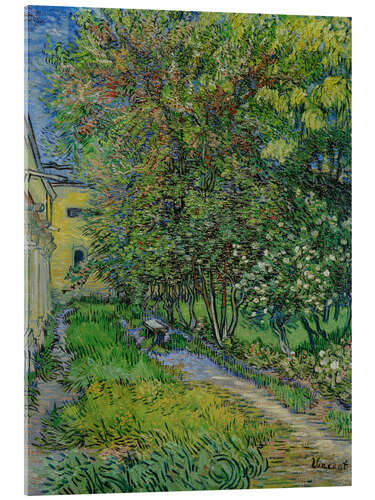 Acrylglas print Garden of Saint-Paul Hospital, 1889