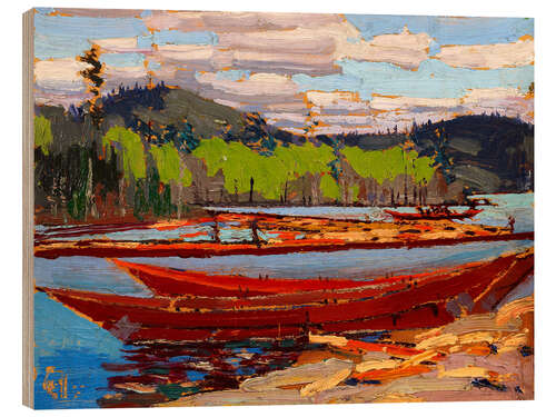 Wood print Boats, 1916