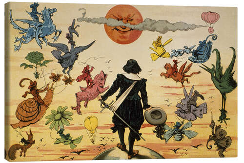Canvas print Cyrano's Dream: The Planetary Journey
