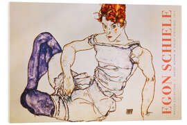 Acrylic print Seated Woman in Violet Stockings, 1912