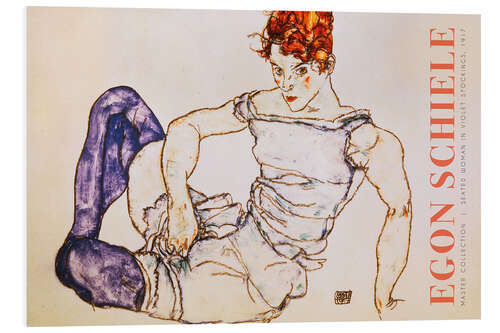 Bilde på skumplate Seated Woman in Violet Stockings, 1912