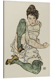 Magnettafel Handzeichnungen, Sitzende Frau mit grünen Strumpfen, 1920