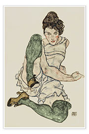 Poster Hand Drawings, Seated Woman with Green Stockings, 1920