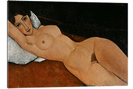 Galleritryk Reclining Female Nude on a White Cushion, 1917/18