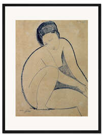 Gerahmter Kunstdruck Nu assis, 1918