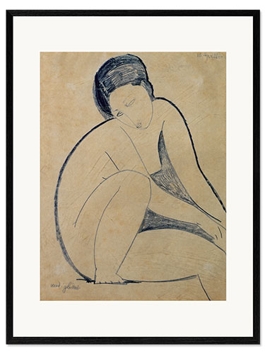 Impresión de arte enmarcada Nu assis, 1918