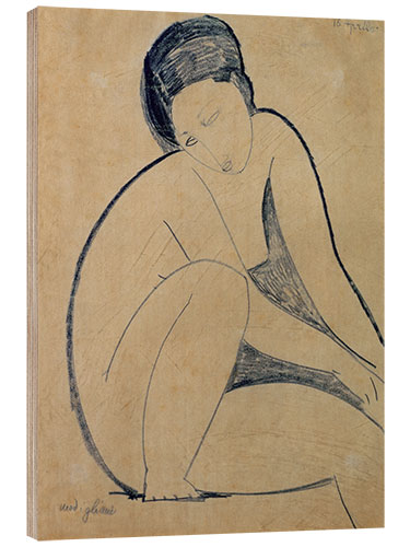 Trebilde Nu assis, 1918