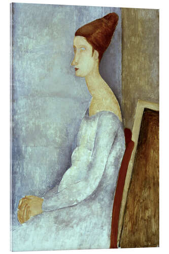 Acrylic print Portrait of the seated Jeanne Hebuterne, 1918