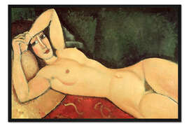 Gerahmter Kunstdruck Liegender Akt, 1917