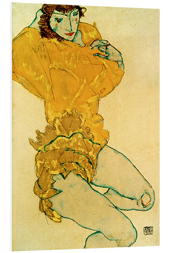 Print på skumplade Woman undressing, 1914