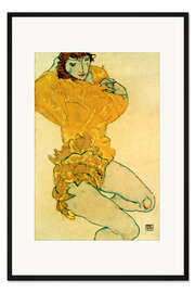 Gerahmter Kunstdruck Sich entkleidende Frau, 1914