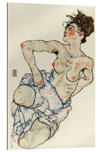 Gallery print Hand Drawings, Kneeling Female Half Nude, 1917