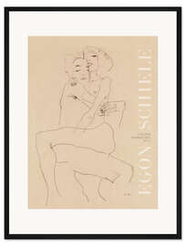 Gerahmter Kunstdruck Paar umarmt, 1911