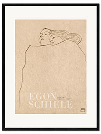 Stampa artistica con cornice Sleeping Couple, 1909