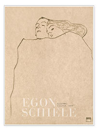 Wandbild  Schlafendes Paar, 1909 - Egon Schiele