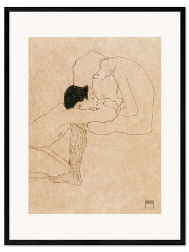 Inramat konsttryck Lovers, 1909