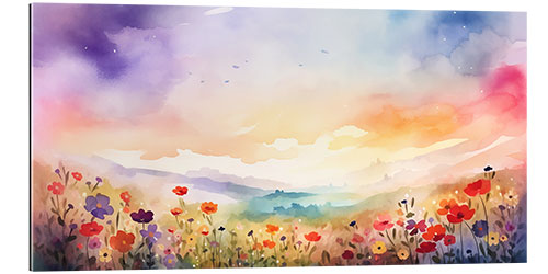 Galleriprint Flower Meadow in Summer Evening